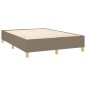 vidaXL Cama box spring con colchón tela gris taupe 140x200 cm vidaXL Cama box spring con colchón tela gris taupe 140x200 cm