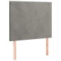 vidaXL Cama box spring con colchón terciopelo gris claro 80x200 cm vidaXL Cama box spring con colchón terciopelo gris claro 80x200 cm
