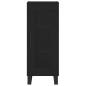 vidaXL Aparador de madera contrachapada negro 34,5x34x180 cm vidaXL Aparador de madera contrachapada negro 34,5x34x180 cm
