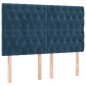 vidaXL Cama box spring con colchón terciopelo azul oscuro 160x200 cm vidaXL Cama box spring con colchón terciopelo azul oscuro 160x200 cm