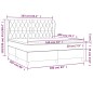 vidaXL Cama box spring con colchón terciopelo azul oscuro 160x200 cm vidaXL Cama box spring con colchón terciopelo azul oscuro 160x200 cm