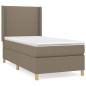 vidaXL Cama box spring con colchón tela gris taupe 80x200 cm vidaXL Cama box spring con colchón tela gris taupe 80x200 cm