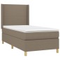 vidaXL Cama box spring con colchón tela gris taupe 80x200 cm vidaXL Cama box spring con colchón tela gris taupe 80x200 cm