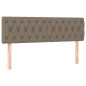 vidaXL Cama box spring colchón y luces LED tela gris taupe 140x190 cm