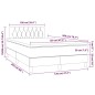 vidaXL Cama box spring con colchón y LED tela azul 120x200 cm vidaXL Cama box spring con colchón y LED tela azul 120x200 cm
