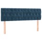 vidaXL Cama box spring colchón y LED terciopelo azul oscuro 140x200 cm vidaXL Cama box spring colchón y LED terciopelo azul oscuro 140x200 cm