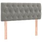 vidaXL Cama box spring colchón y LED terciopelo gris claro 90x200 cm vidaXL Cama box spring colchón y LED terciopelo gris claro 90x200 cm