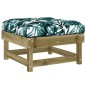 vidaXL Juego de muebles jardín 7 pzas y cojines madera pino impregnada