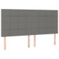 vidaXL Cama box spring colchón y luces LED tela gris claro 200x200 cm vidaXL Cama box spring colchón y luces LED tela gris claro 200x200 cm