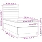 vidaXL Cama box spring colchón y luces LED tela azul 90x190 cm