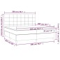 vidaXL Cama box spring colchón y luces LED tela gris claro 200x200 cm
