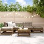 vidaXL Juego muebles jardín 6 pzas y cojines madera maciza marrón miel vidaXL Juego muebles jardín 6 pzas y cojines madera maciza marrón miel