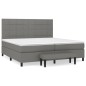 vidaXL Cama box spring con colchón tela gris oscuro 200x200 cm vidaXL Cama box spring con colchón tela gris oscuro 200x200 cm