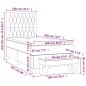 vidaXL Cama box spring con colchón tela marrón oscuro 100x200 cm