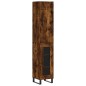 vidaXL Aparador de madera contrachapada roble ahumado 34,5x34x180 cm vidaXL Aparador de madera contrachapada roble ahumado 34,5x34x180 cm