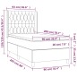 vidaXL Cama box spring colchón y luces LED tela marrón oscuro 90x200cm vidaXL Cama box spring colchón y luces LED tela marrón oscuro 90x200cm