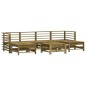 vidaXL Juego de muebles jardín 7 pzas y cojines madera pino impregnada vidaXL Juego de muebles jardín 7 pzas y cojines madera pino impregnada