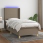 vidaXL Cama box spring colchón y luces LED gris taupe 80x200 cm vidaXL Cama box spring colchón y luces LED gris taupe 80x200 cm