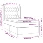 vidaXL Cama box spring colchón y luces LED tela gris taupe 90x190 cm vidaXL Cama box spring colchón y luces LED tela gris taupe 90x190 cm