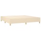 vidaXL Cama box spring colchón y luces LED tela crema 200x200 cm vidaXL Cama box spring colchón y luces LED tela crema 200x200 cm