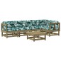 vidaXL Juego de muebles jardín 6 pzas y cojines madera pino impregnada vidaXL Juego de muebles jardín 6 pzas y cojines madera pino impregnada