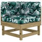 vidaXL Juego de muebles jardín 6 pzas y cojines madera pino impregnada vidaXL Juego de muebles jardín 6 pzas y cojines madera pino impregnada