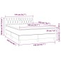 vidaXL Cama box spring con colchón tela gris taupe 140x200 cm