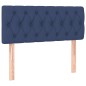 vidaXL Cama box spring con colchón tela azul 90x190 cm