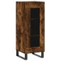 vidaXL Aparador de madera contrachapada roble ahumado 34,5x34x180 cm vidaXL Aparador de madera contrachapada roble ahumado 34,5x34x180 cm