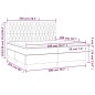 vidaXL Cama box spring con colchón tela color crema 200x200 cm vidaXL Cama box spring con colchón tela color crema 200x200 cm