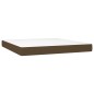vidaXL Cama box spring con colchón tela marrón oscuro 180x200 cm vidaXL Cama box spring con colchón tela marrón oscuro 180x200 cm