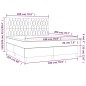 vidaXL Cama box spring con colchón tela marrón oscuro 180x200 cm vidaXL Cama box spring con colchón tela marrón oscuro 180x200 cm