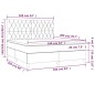 vidaXL Cama box spring con colchón terciopelo rosa 160x200 cm vidaXL Cama box spring con colchón terciopelo rosa 160x200 cm