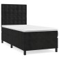 vidaXL Cama box spring con colchón cuero sintético negro 90x190 cm vidaXL Cama box spring con colchón cuero sintético negro 90x190 cm