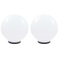 vidaXL Juego de lámparas de bola LED 2 piezas esféricas 40 cm PMMA vidaXL Juego de lámparas de bola LED 2 piezas esféricas 40 cm PMMA