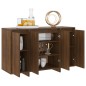 vidaXL Aparador de madera de ingeniería marrón roble 120x41x75 cm vidaXL Aparador de madera de ingeniería marrón roble 120x41x75 cm