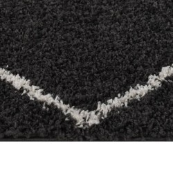 vidaXL Alfombra de pelo largo color crema y gris antracita 120x170 cm