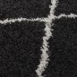 vidaXL Alfombra de pelo largo color crema y gris antracita 120x170 cm vidaXL Alfombra de pelo largo color crema y gris antracita 120x170 cm