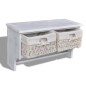 vidaXL Estante de pared de madera de Paulownia blanco 60x23,5x33 cm vidaXL Estante de pared de madera de Paulownia blanco 60x23,5x33 cm
