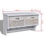 vidaXL Estante de pared de madera de Paulownia blanco 60x23,5x33 cm vidaXL Estante de pared de madera de Paulownia blanco 60x23,5x33 cm