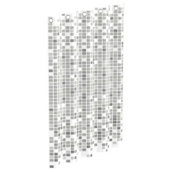 EISL Cortina de ducha con mosaico gris 200x180x0,2 cm