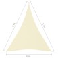 vidaXL Toldo de vela triangular tela Oxford color crema 4x5x5 m vidaXL Toldo de vela triangular tela Oxford color crema 4x5x5 m