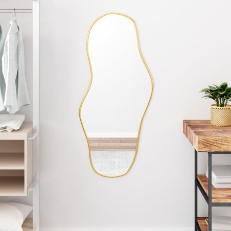 vidaXL Espejo de pared dorado 100x45 cm