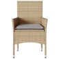 vidaXL Sillones de jardín con cojines 2 uds ratán sintético beige vidaXL Sillones de jardín con cojines 2 uds ratán sintético beige