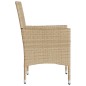 vidaXL Sillones de jardín con cojines 2 uds ratán sintético beige vidaXL Sillones de jardín con cojines 2 uds ratán sintético beige