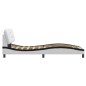 vidaXL Estructura cama con LED cuero sintético blanco y negro 90x190cm