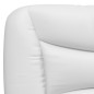 vidaXL Estructura cama con luces LED cuero sintético blanco 90x200 cm vidaXL Estructura cama con luces LED cuero sintético blanco 90x200 cm