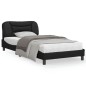 vidaXL Estructura cama con luces LED cuero sintético negro 100x200 cm vidaXL Estructura cama con luces LED cuero sintético negro 100x200 cm