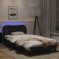 vidaXL Estructura cama con luces LED cuero sintético negro 100x200 cm vidaXL Estructura cama con luces LED cuero sintético negro 100x200 cm