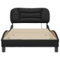 vidaXL Estructura cama con luces LED cuero sintético negro 100x200 cm vidaXL Estructura cama con luces LED cuero sintético negro 100x200 cm